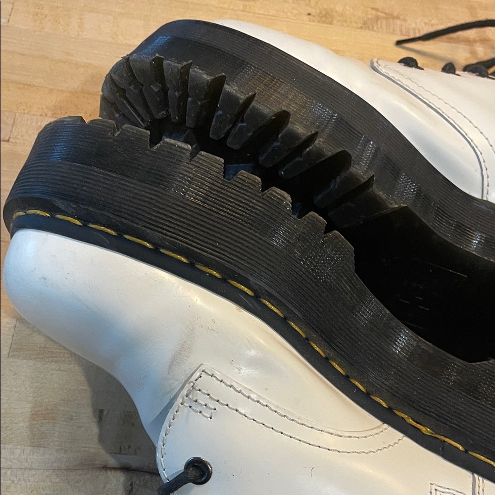 Dr. Martens White Platform Combat Boots - Picture 10 of 10